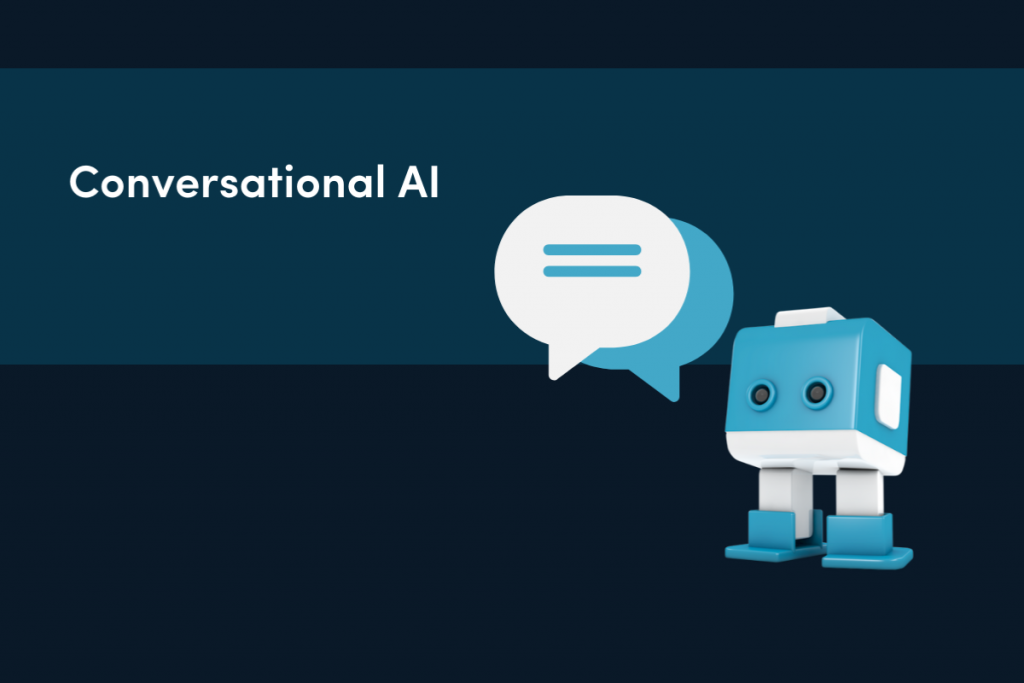 Blauweißer Conversational AI Bot